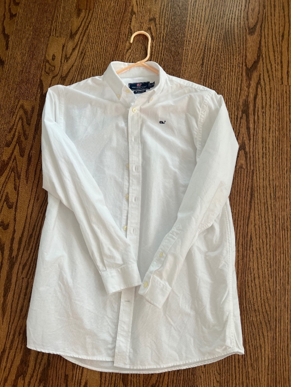 Boys XL White Vineyard Vines Long Sleeve Dress Shirt
